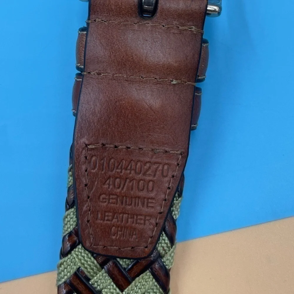 Genuine Leather Braided Mens Belt